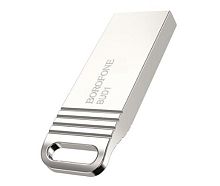 Флеш-накопитель Borofone Nimble BUD1 8GB USB2.0 металл серебряный (1/40/320) 
