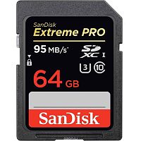 Карта памяти microSD SanDisk Extreme Pro 64GB Class10 UHS-I (U3) 95 МБ/сек без адаптера