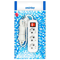 Удлинитель Smartbuy 3р.С/З 16A 7.0м с выкл. ПВС 3x1мм² белый (1/30)