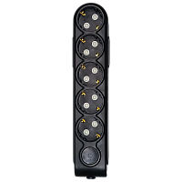 Колодка Makel 5р.С/З с выкл. черный N5310100 (1/12)