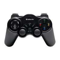 Геймпад беспроводной Defender Game Master USB 12 кн./2 стика черный (1/20/40) 