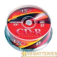 Диск CD-R VS 700MB 52x 25шт. cake box (25/250) 