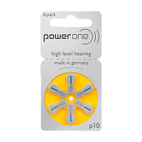 Батарейка PowerOne ZA10 BL6 Zinc Air 1.45V (6/60/300)