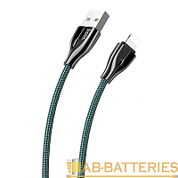 Кабель HOCO U88 USB (m)-Type-C (m) 1.2м 2.4A силикон зеленый (1/18/180)  | Ab-Batteries | Элементы питания и аксессуары для сотовых оптом