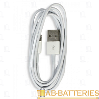 Кабель Smartbuy iK-512 USB (m)-Lightning (m) 1.2м 2.1A силикон белый (1/500)