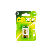 Батарейка GP Super Крона 6LR61 Shrink 1 Alkaline 9V (1/10/50/500)