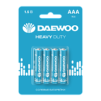Батарейка Daewoo R03 AAA BL4 Heavy Duty 1.5V (4/40/960)