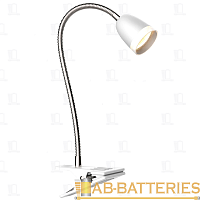 Светильник настольный Camelion KD-847 3.5W 230V IP20 прищепка белый (1/10)