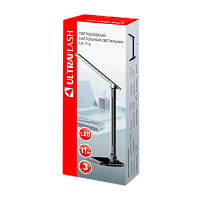 Светильник настольный Ultraflash UF-716 11W 230V 1LED на основании сенс. 3 ур.ярк. черный (1/22)