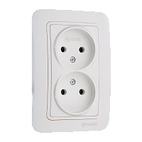 Розетка Makel Lillium 2гн. 16A белый 70017 (1/12)