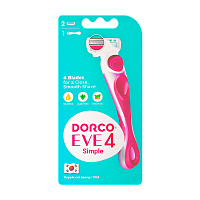 Бритва DORCO "EVE4 Simple" 4 лезвия 2 кассеты (1/6) 