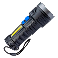 Фонарь универсальный Космос 115Lit 3W LED+COB от аккумулятора IP53 4 режима черный (1/12/96)