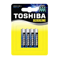 Батарейка Toshiba LR03 AAA BL4 Alkaline 1.5V (4/48/192)