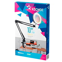Светильник настольный Космос DESK038 10W 5V IP20 струбцина 3 цв. черный (1/20)