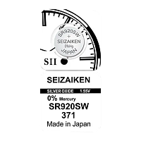 Батарейка SEIZAIKEN 371 (SR920SW) Silver Oxide 1.55V (1/10/100/1000)
