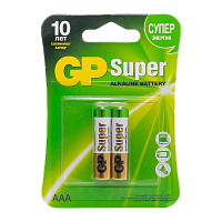 Батарейка GP Super LR03 AAA BL2 Alkaline 1.5V (2/20/160)