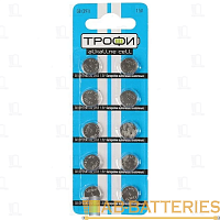 Батарейка Трофи G8/LR1120/LR55/391A/191 BL10 Alkaline 1.55V (10/200/1600)
