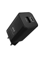 Сетевое З/У MORE CHOICE NC85a 1USB+1Type-C 3.0A PD20W черный (1/50/100)