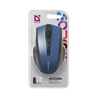 Мышь беспроводная Defender MM-665 Accura классическая USB синий (1/40)