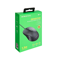 Мышь проводная Borofone BG4 классическая USB черный (1/22/88)