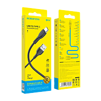Кабель Borofone BX51 USB (m)-Type-C (m) 1м 3.0A ПВХ черный в коробке (1/360)