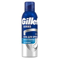 Пена для бритья Gillette Series Conditioning 200мл с маслом какао (1/6)