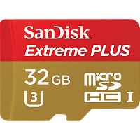 Карта памяти microSD SanDisk Extreme Plus 32GB Class10 UHS-I (U3) 95 МБ/сек с адаптером