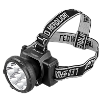 Фонарь налобный Ultraflash LED5362 0.9W 7LED от батареек 2 режима черный (1/5/100)