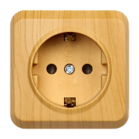 Розетка Smartbuy "Юпитер" 1гн. 16A С/З пластик светлое дерево