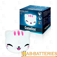 Ночник Camelion NL-304 "Киса" 1LED 0.5W 220V в розетку белый 