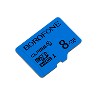 Карта памяти microSD Borofone 8GB Class10 75 МБ/сек (1/100)