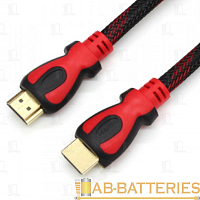 Кабель Smartbuy К-222 HDMI (m)-HDMI (m) 2м силикон ver.1.4 черный (1/40)
