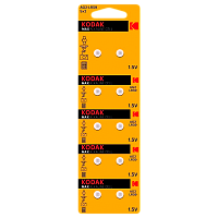 Батарейка Kodak G2/LR726/LR59/396A/196 BL10 Alkaline 1.5V (10/100/1000)
