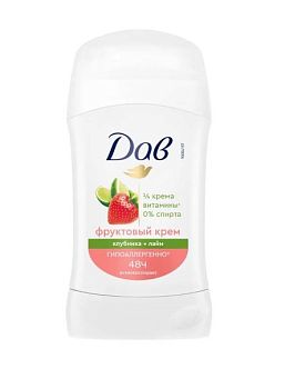 Дезодорант женский Dove Клубника и Лайм стик 40мл (1/6)