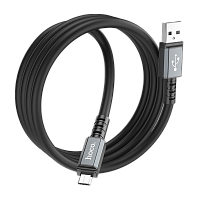 Кабель HOCO X85 USB (m)-microUSB (m) 1м 2.4A TPE черный (1/35/350)