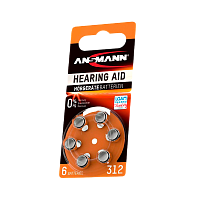 Батарейка ANSMANN Zinc-Air  312 UK BL6