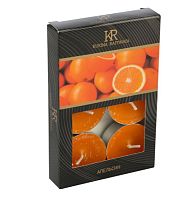 Свечи чайные KUKINA RAFFINATA "Апельсин" 6шт. (1/18)