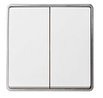 Выключатель Smartbuy "Сириус" 2-клав.10A белый