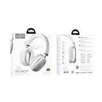 Наушники полноразмерные HOCO W35 bluetooth 5.3 с микр. серебряный (1/40)