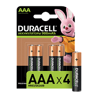Аккумулятор предзаряженный RTU Duracell HR03 AAA BL4 NI-MH 850/900mAh (4/40/33000)