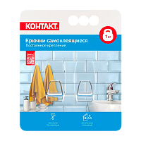 Крючки Контакт клеевая основа 1кг 2шт. прозрачный 