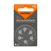 Батарейка Smartbuy ZA13 BL6 Zinc Air 1.45V (6/60/600/3000)