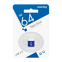 Флеш-накопитель Smartbuy Lara 64GB USB2.0 пластик синий