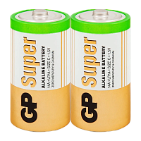 Батарейка GP Super LR14 C Shrink 2 Alkaline 1.5V (2/24/240)