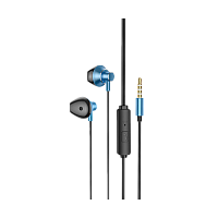 Наушники вставные HOCO M75 с микр. синий (1/21/210)