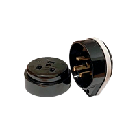 Разъем печной Прогресс о/у  карболитовый  с/з  черный  (1/6/72)