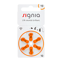Батарейка Siemens Signia ZA13 BL6 Zinc Air 1.45V (6/60/300)