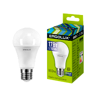 Лампа светодиодная Ergolux A60 E27 17W 6500К 172-265V груша ЛОН (1/10/100)