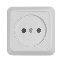 Розетка Прогресс Fit 1гн. 10A Б/З Негорючий ABS пластик белый (1/10/200)