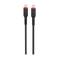 Кабель HOCO X59 Type-C (m)-Type-C (m) 2м 3.0A нейлон черный (1/33/330)